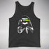 Pride Sloth LGBTQ Progress Pride Flag Sunglasses Premium Tank Top - Charcoal Triblend